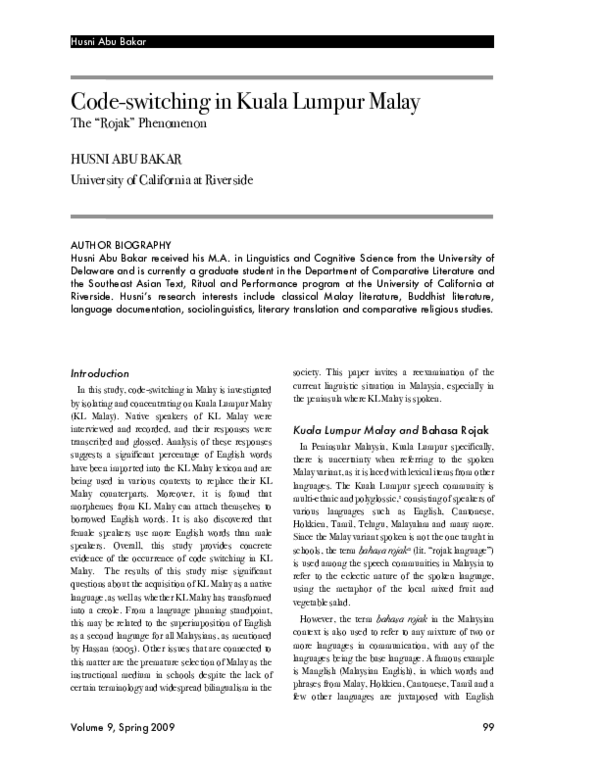 Detail Contoh Code Switching Nomer 37
