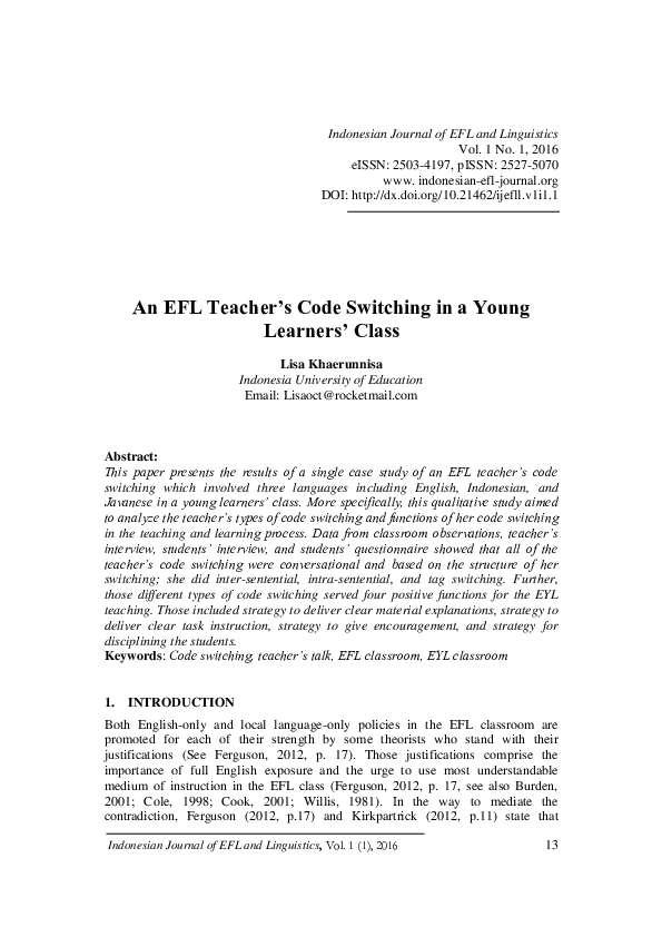 Detail Contoh Code Switching Nomer 44