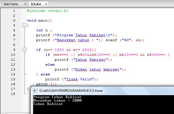 Detail Contoh Coding C Nomer 20