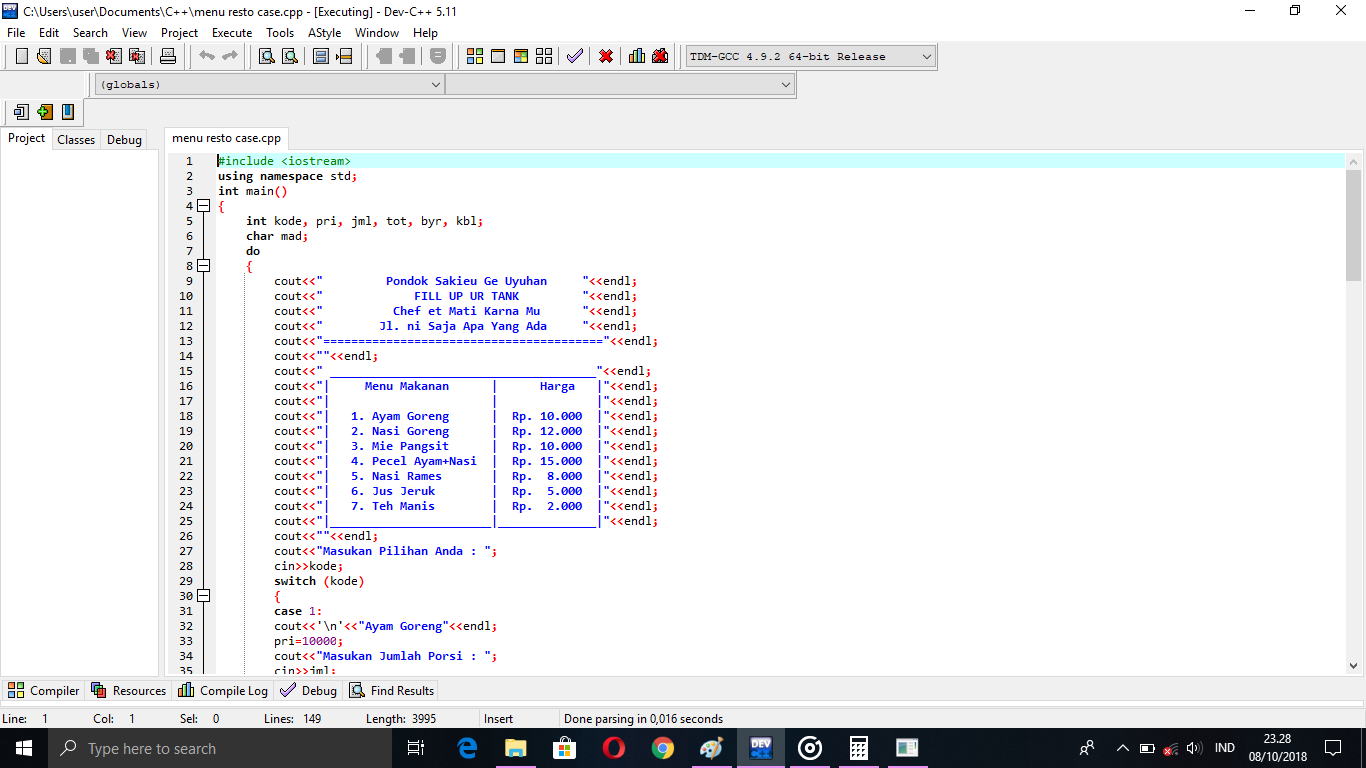 Detail Contoh Coding C Nomer 7