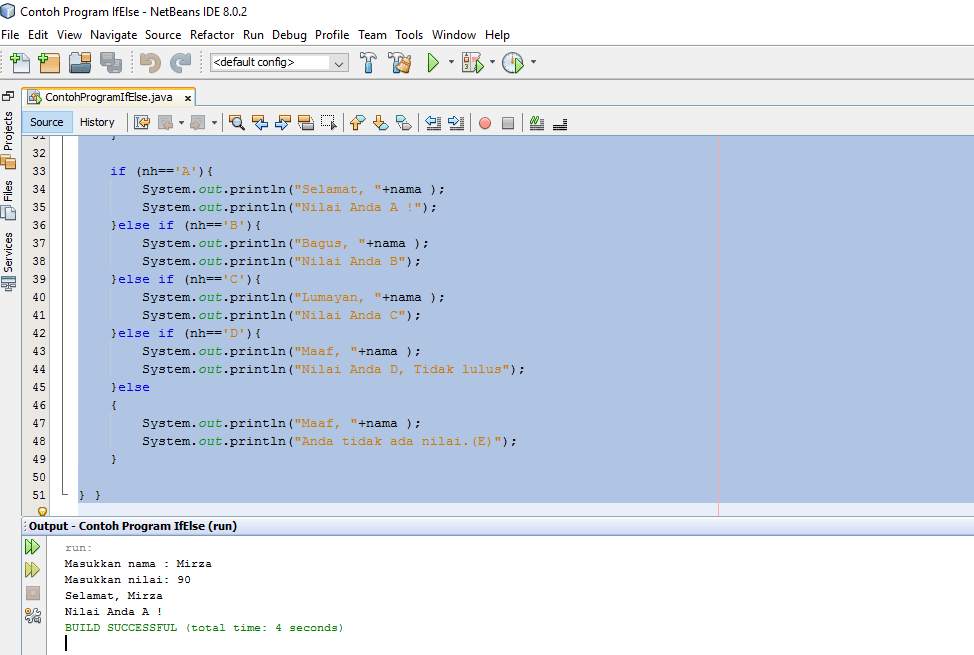 Detail Contoh Coding Java Nomer 10