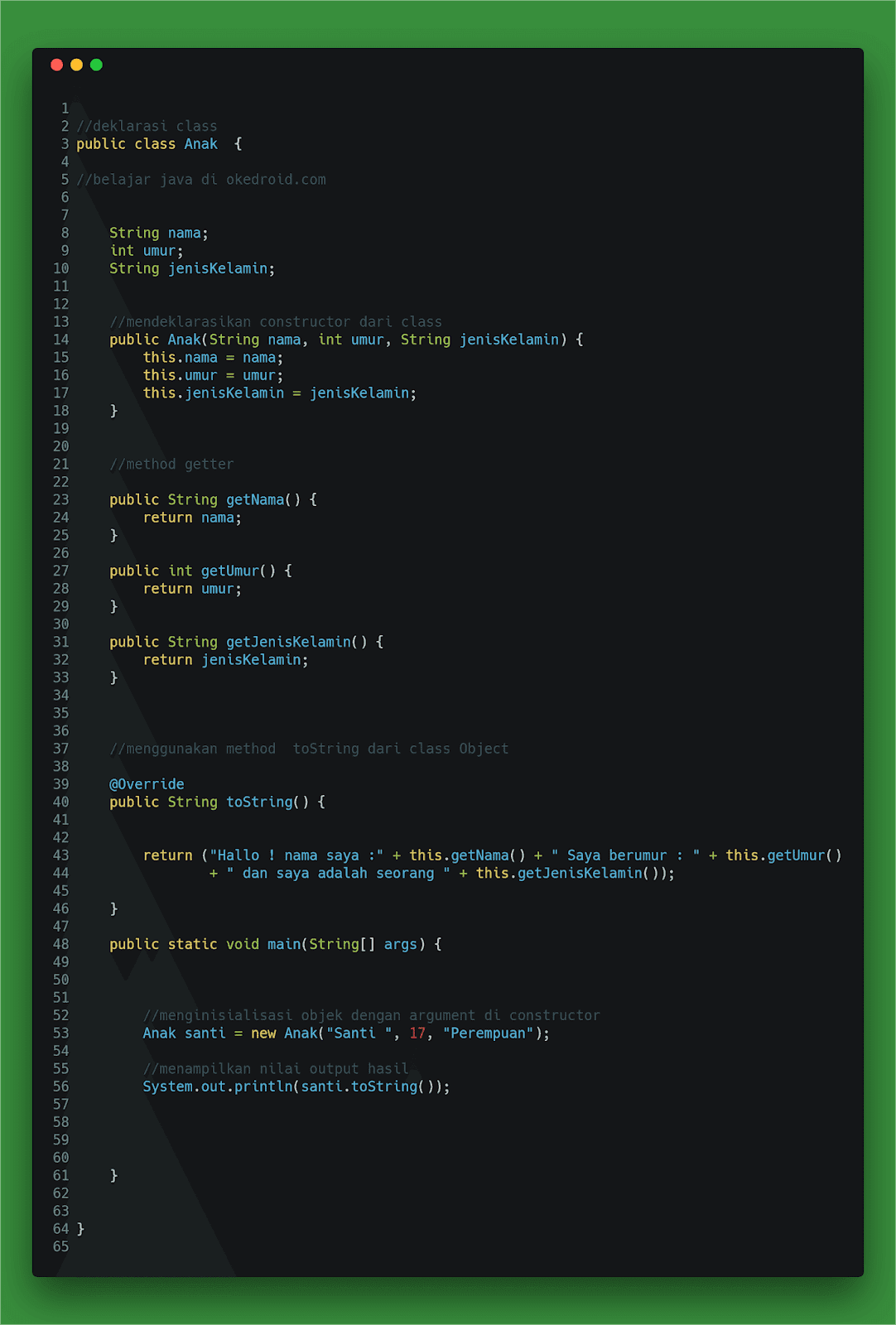 Detail Contoh Coding Java Nomer 39