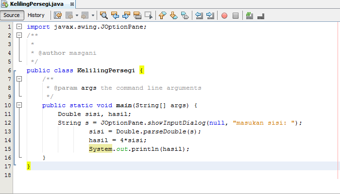 Detail Contoh Coding Java Nomer 40