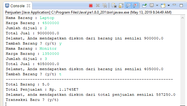 Detail Contoh Coding Java Nomer 41