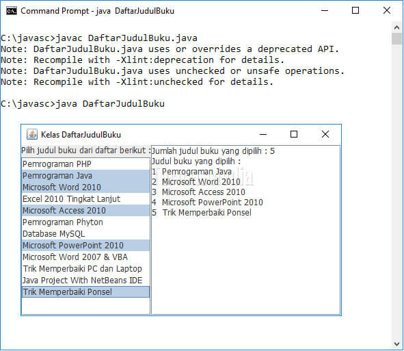 Detail Contoh Coding Java Nomer 45