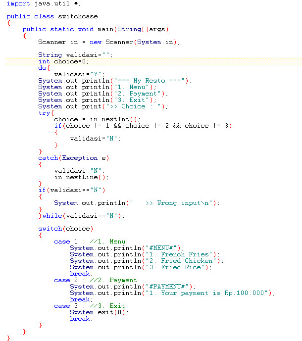 Detail Contoh Coding Java Nomer 48
