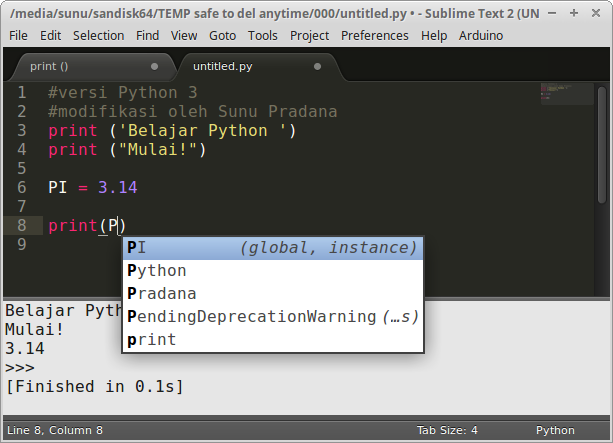 Detail Contoh Coding Python Nomer 4