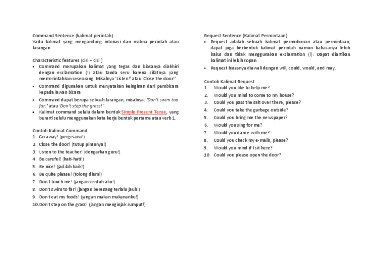 Detail Contoh Command Sentence Nomer 22