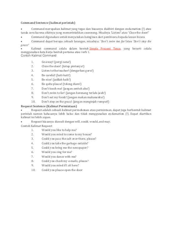 Detail Contoh Command Sentence Nomer 4