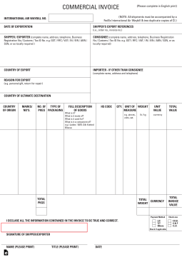 Detail Contoh Commercial Invoice Nomer 28