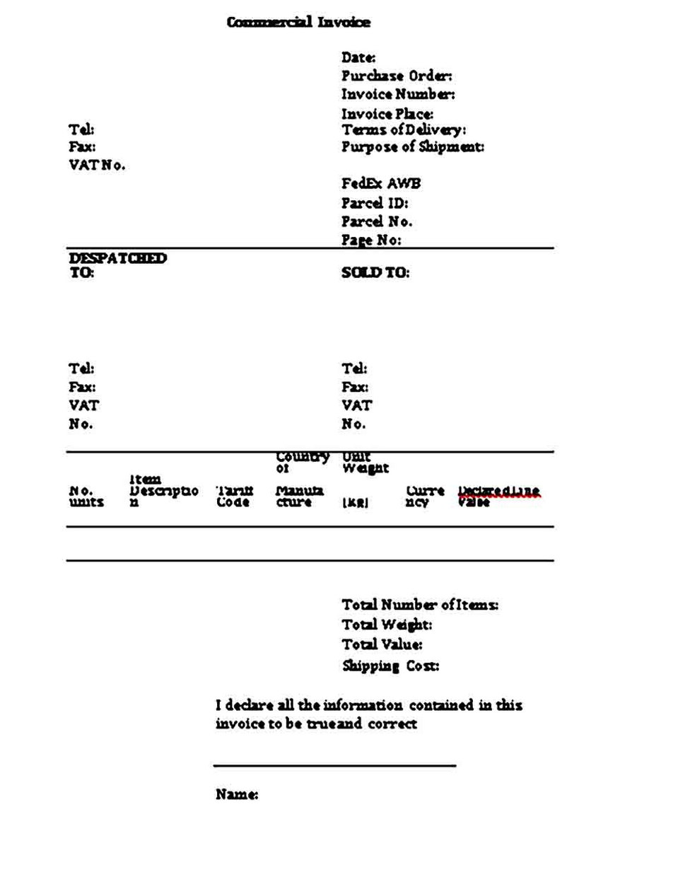 Detail Contoh Commercial Invoice Nomer 44