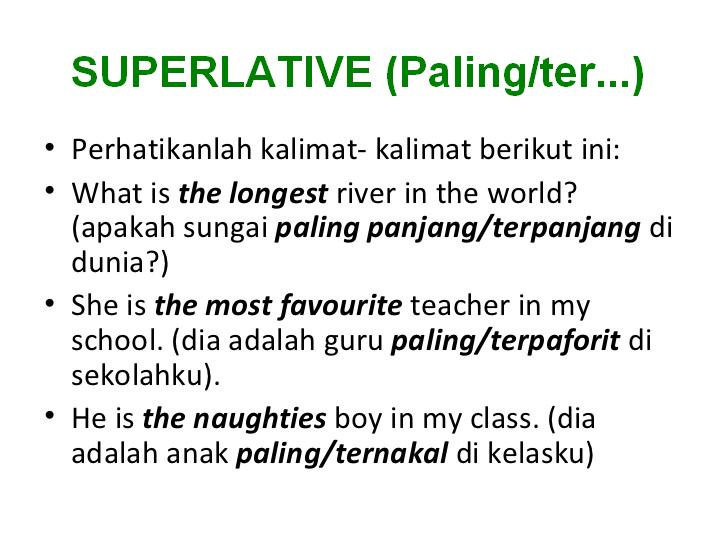 Detail Contoh Comparative And Superlative Nomer 44
