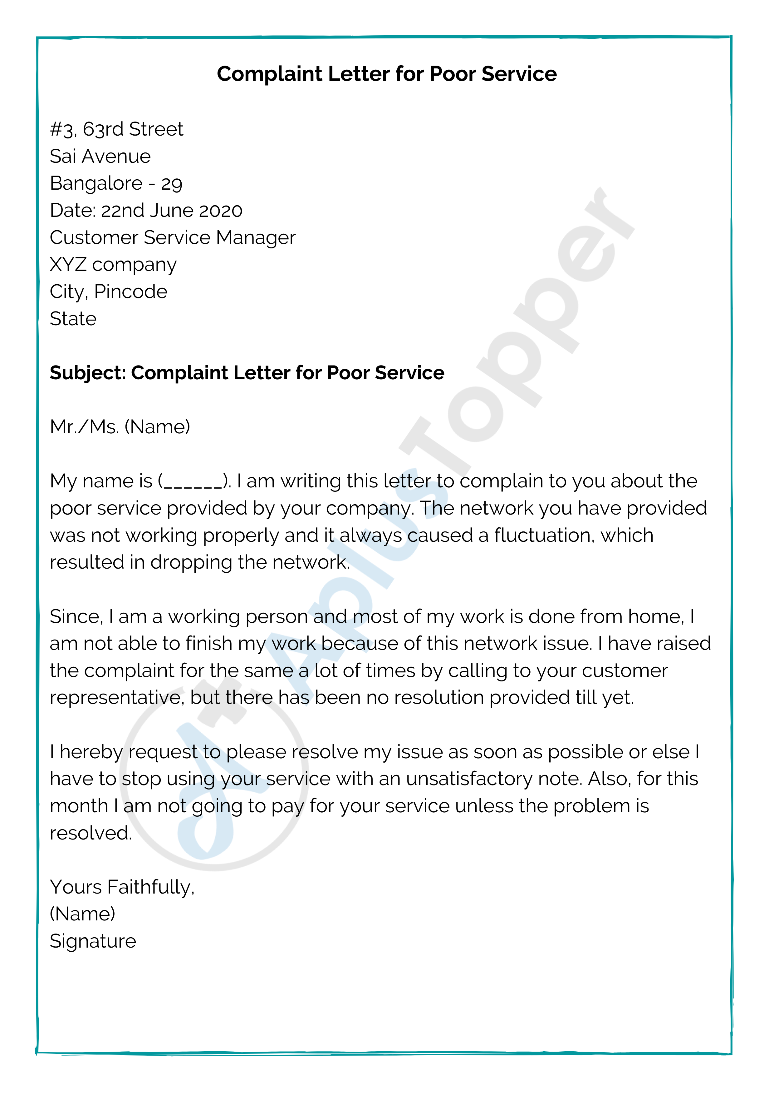 Detail Contoh Complaint Letter Nomer 12