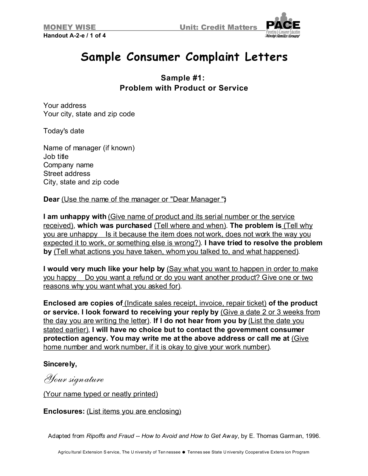 Detail Contoh Complaint Letter Nomer 8