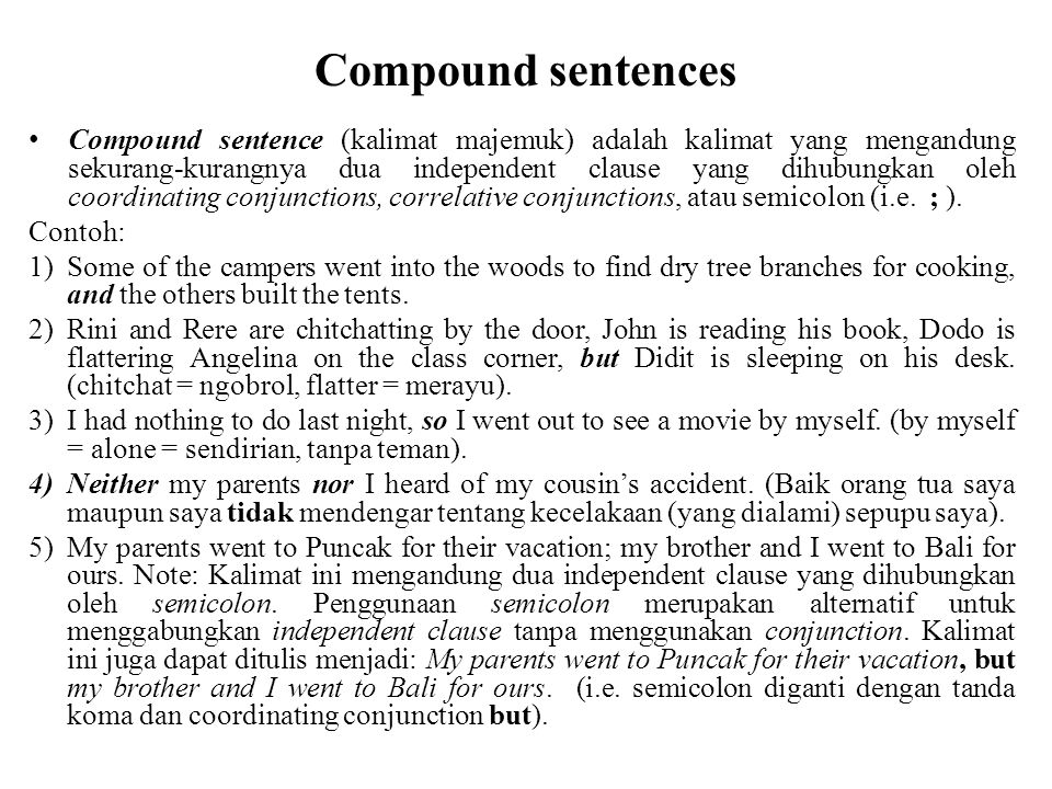 Detail Contoh Compound Complex Sentence Nomer 24