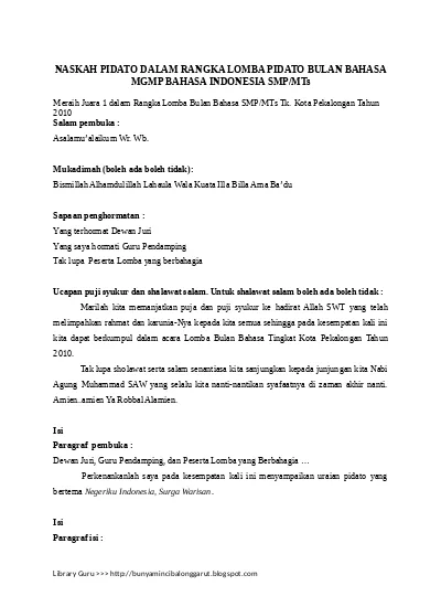 Detail Contoh Contoh Pidato Nomer 56