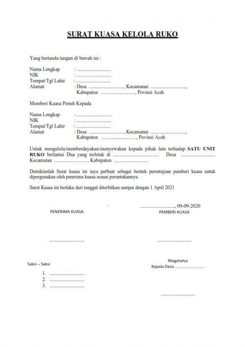 Detail Contoh Contoh Surat Kuasa Nomer 18