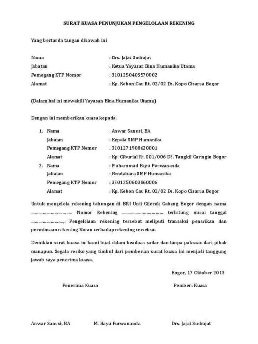 Detail Contoh Contoh Surat Kuasa Nomer 24