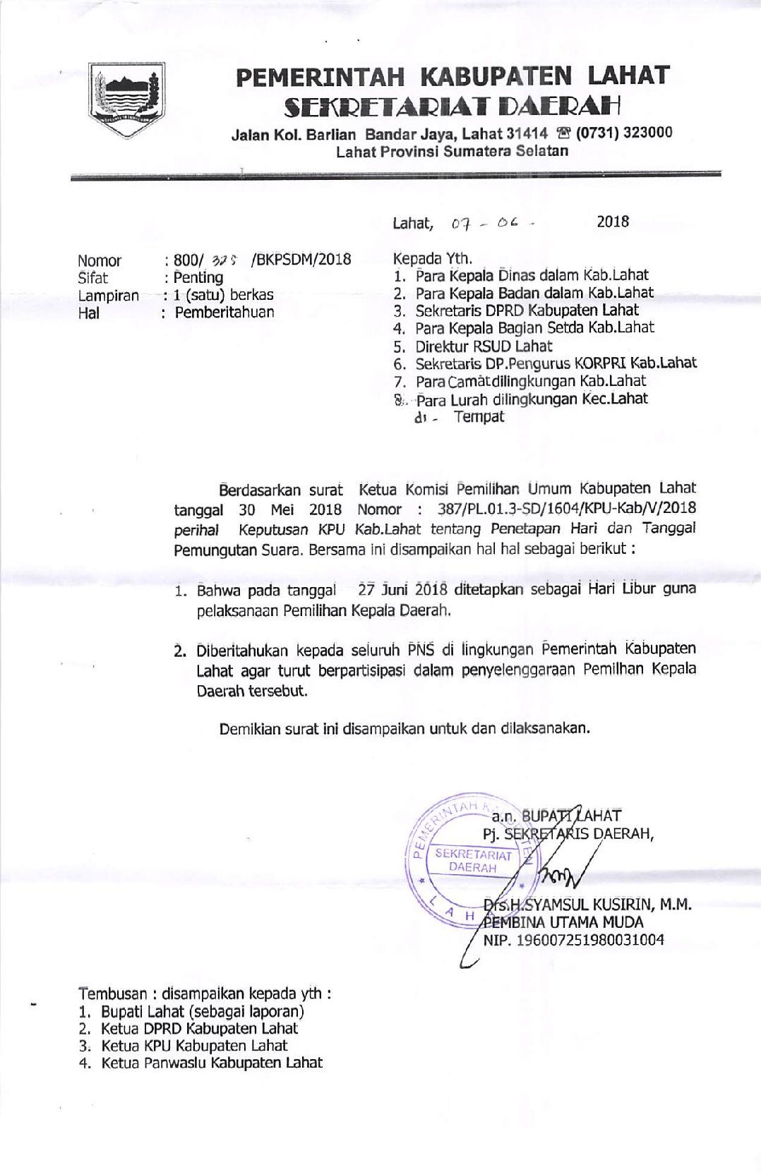 Detail Contoh Contoh Surat Pemberitahuan Nomer 18