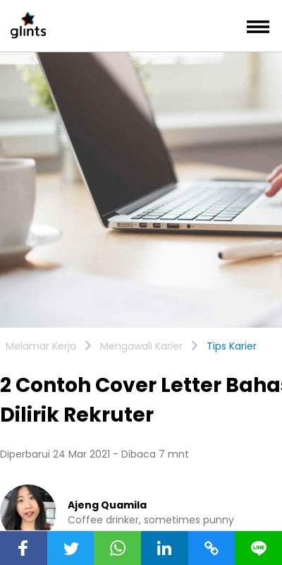 Detail Contoh Cover Letter Glints Nomer 21