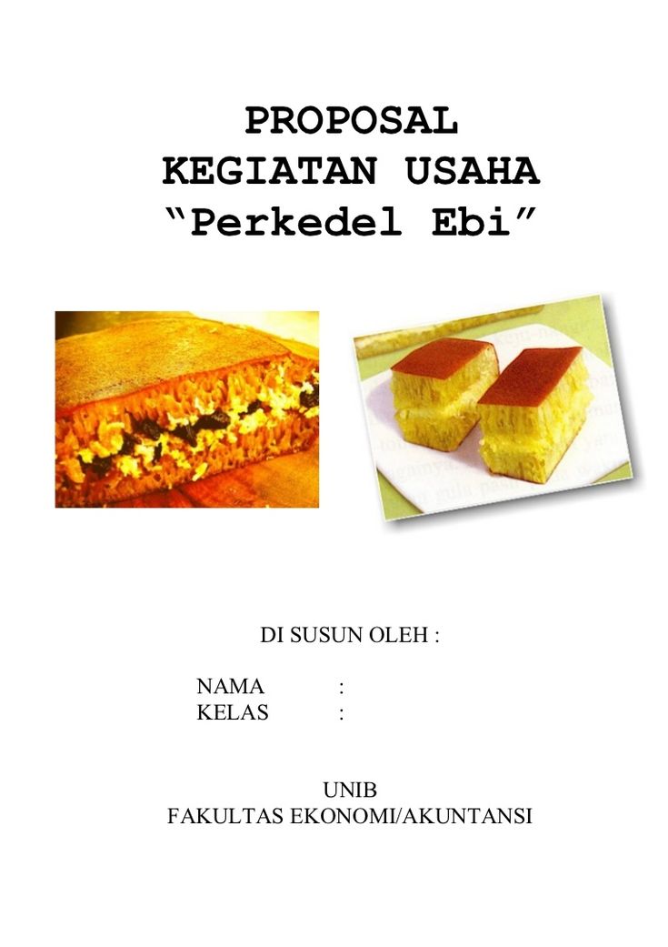 Detail Contoh Cover Proposal Usaha Makanan Nomer 4