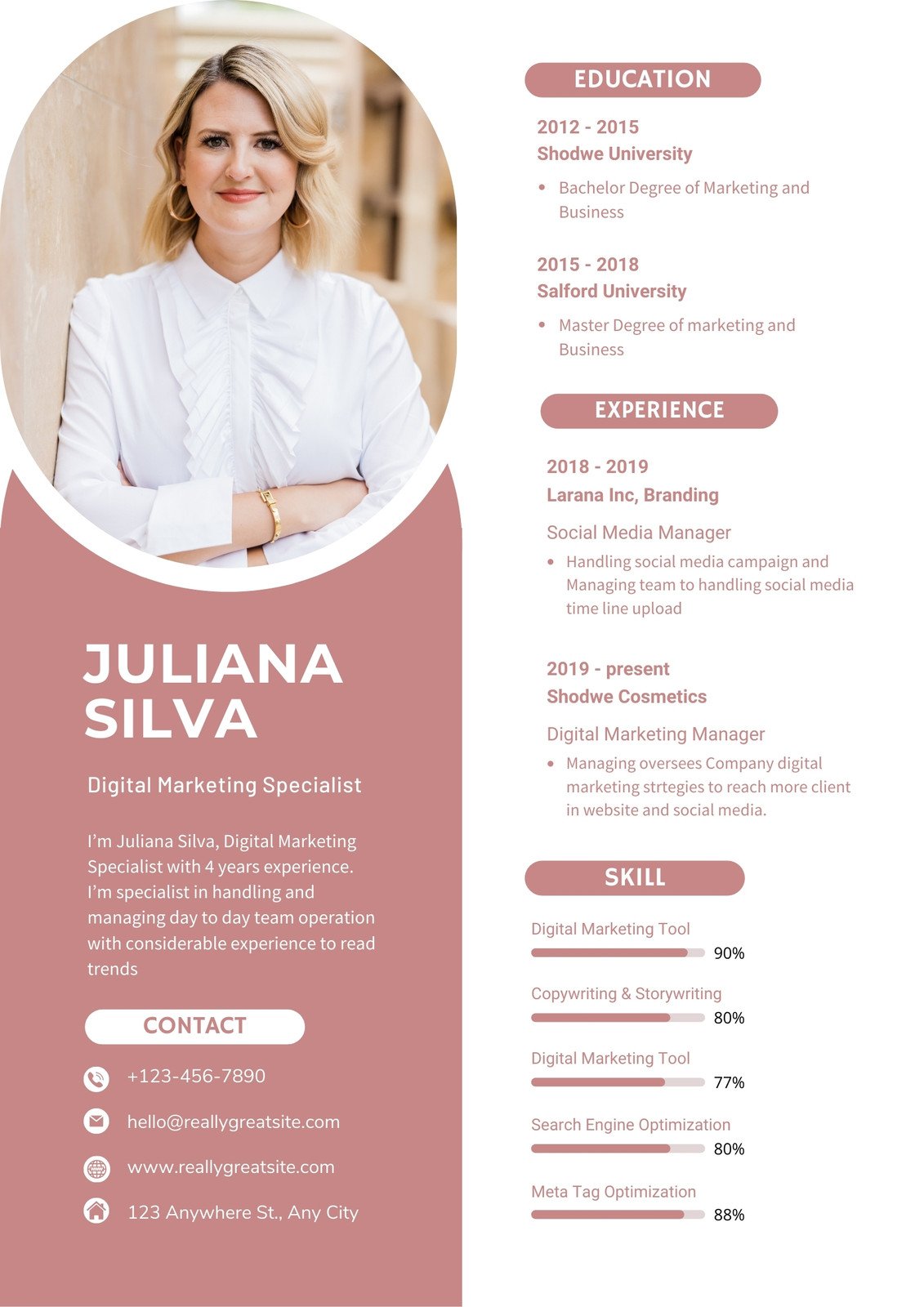 Detail Contoh Cv Canva Nomer 52