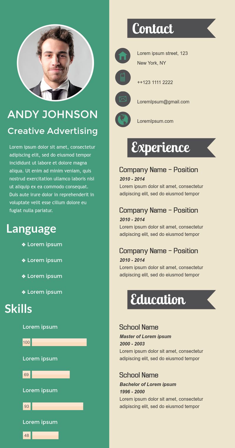 Detail Contoh Cv Creative Nomer 3