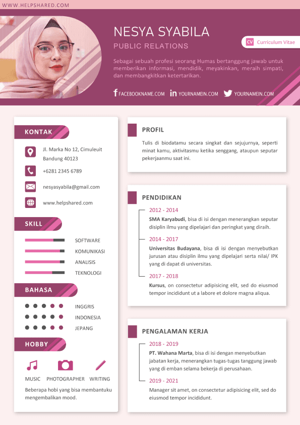 Detail Contoh Cv Creative Nomer 23