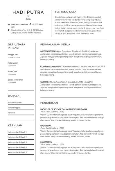 Detail Contoh Cv Data Diri Nomer 20