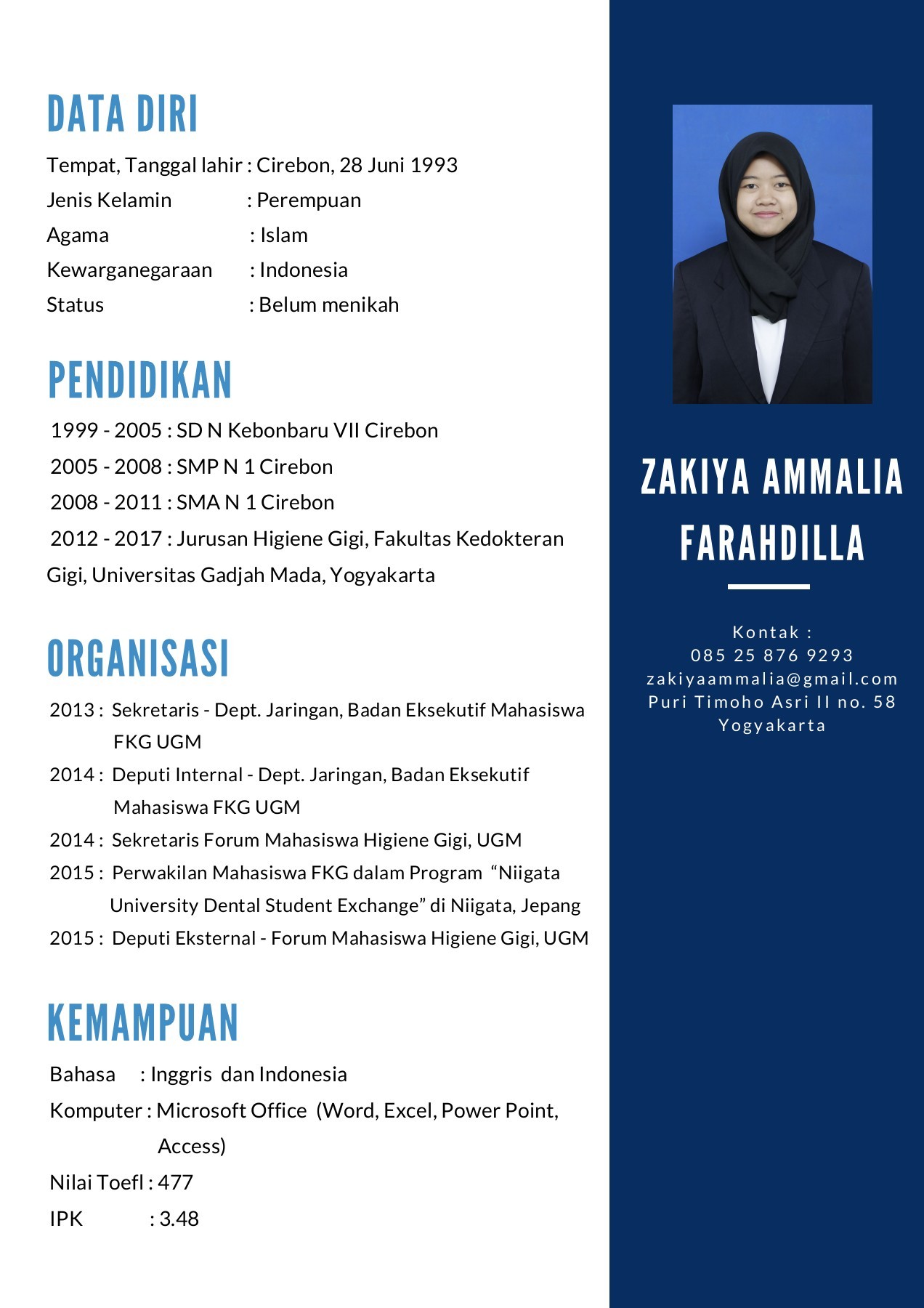 Detail Contoh Cv Data Diri Nomer 24