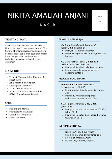 Detail Contoh Cv Data Diri Nomer 35