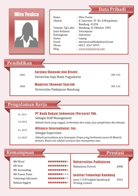 Detail Contoh Cv Doc Nomer 21