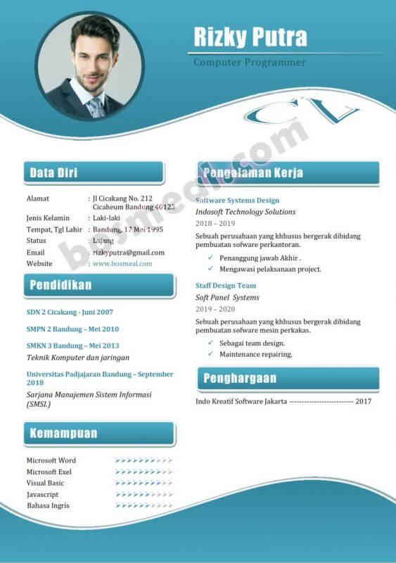 Detail Contoh Cv File Word Nomer 11