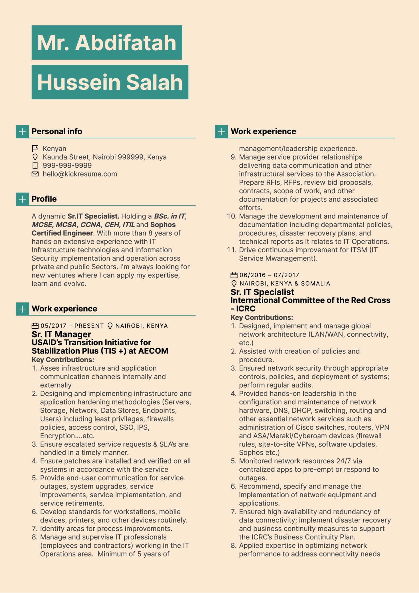 Detail Contoh Cv It Nomer 40
