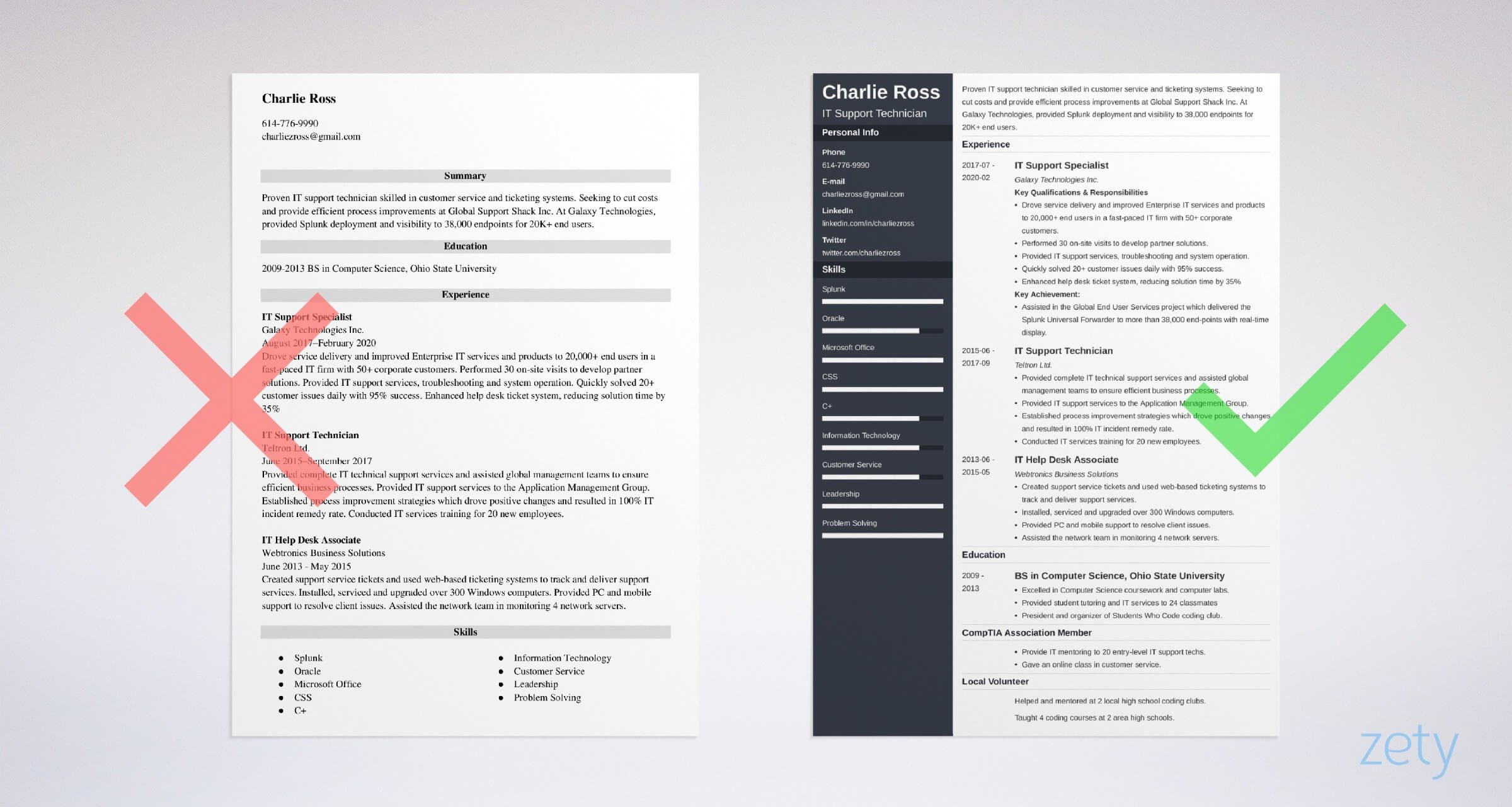 Detail Contoh Cv It Support Nomer 12