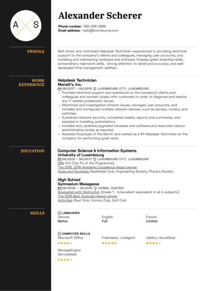 Detail Contoh Cv It Support Nomer 28