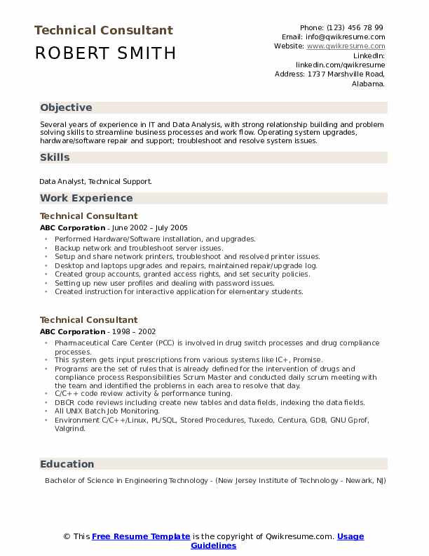 Detail Contoh Cv It Support Nomer 29
