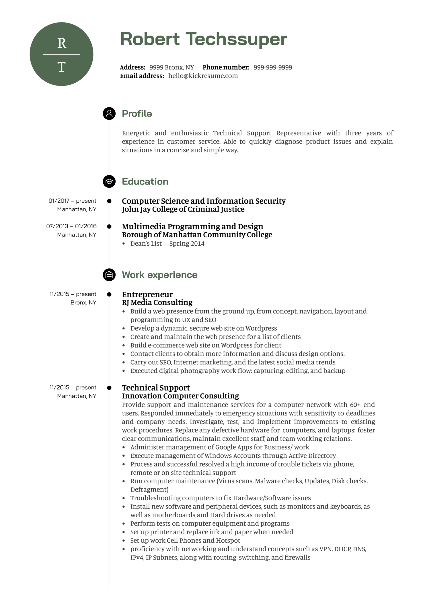Detail Contoh Cv It Support Nomer 37