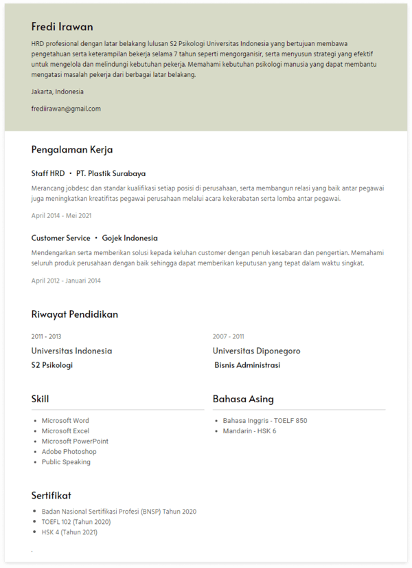 Detail Contoh Cv It Support Nomer 38