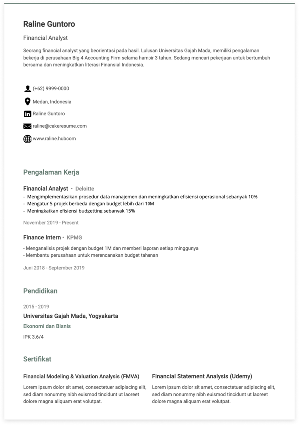 Detail Contoh Cv It Support Nomer 47