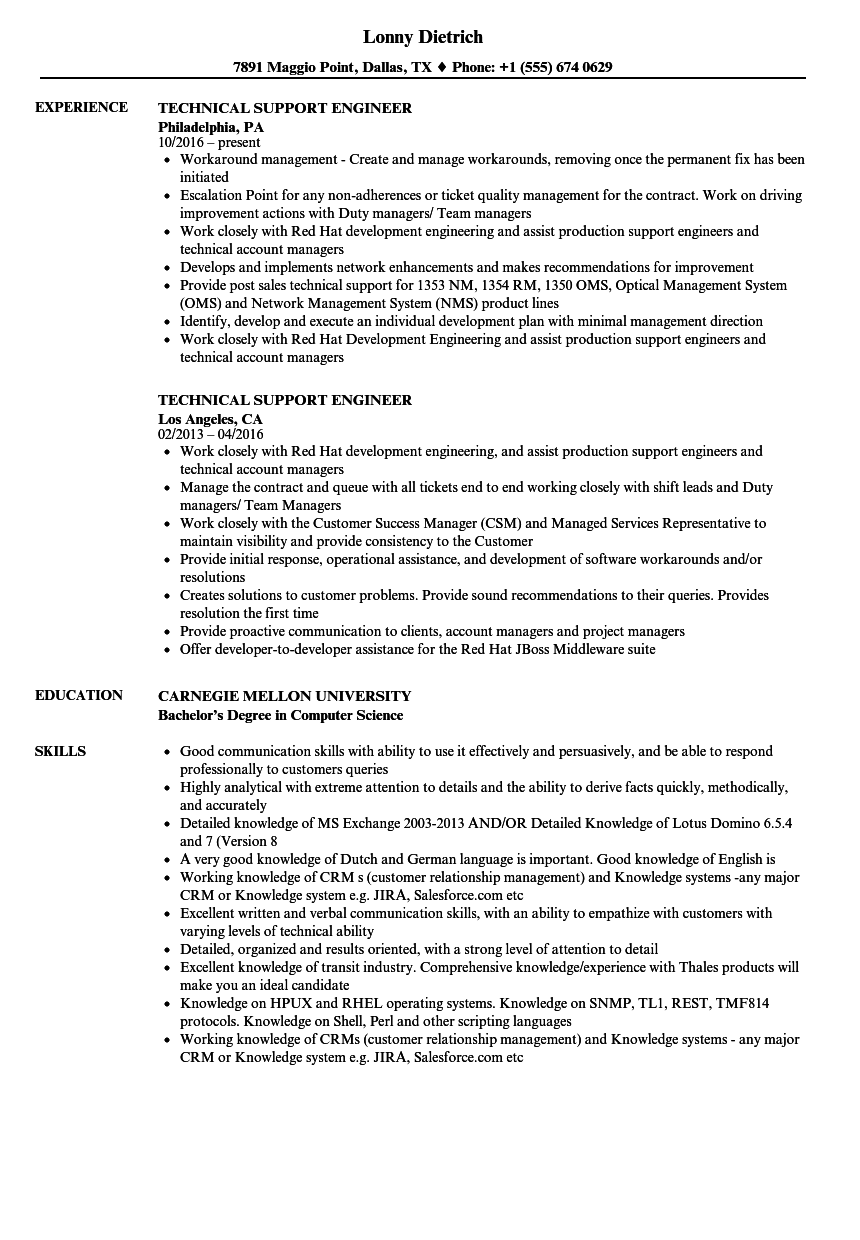 Detail Contoh Cv It Support Nomer 56