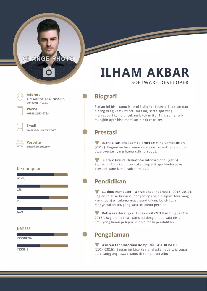 Detail Contoh Cv Kuliah Nomer 17