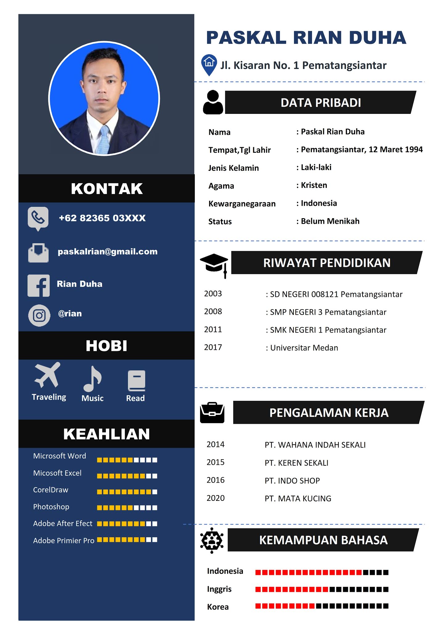 Detail Contoh Cv Lamaran Kerja Menarik Nomer 26