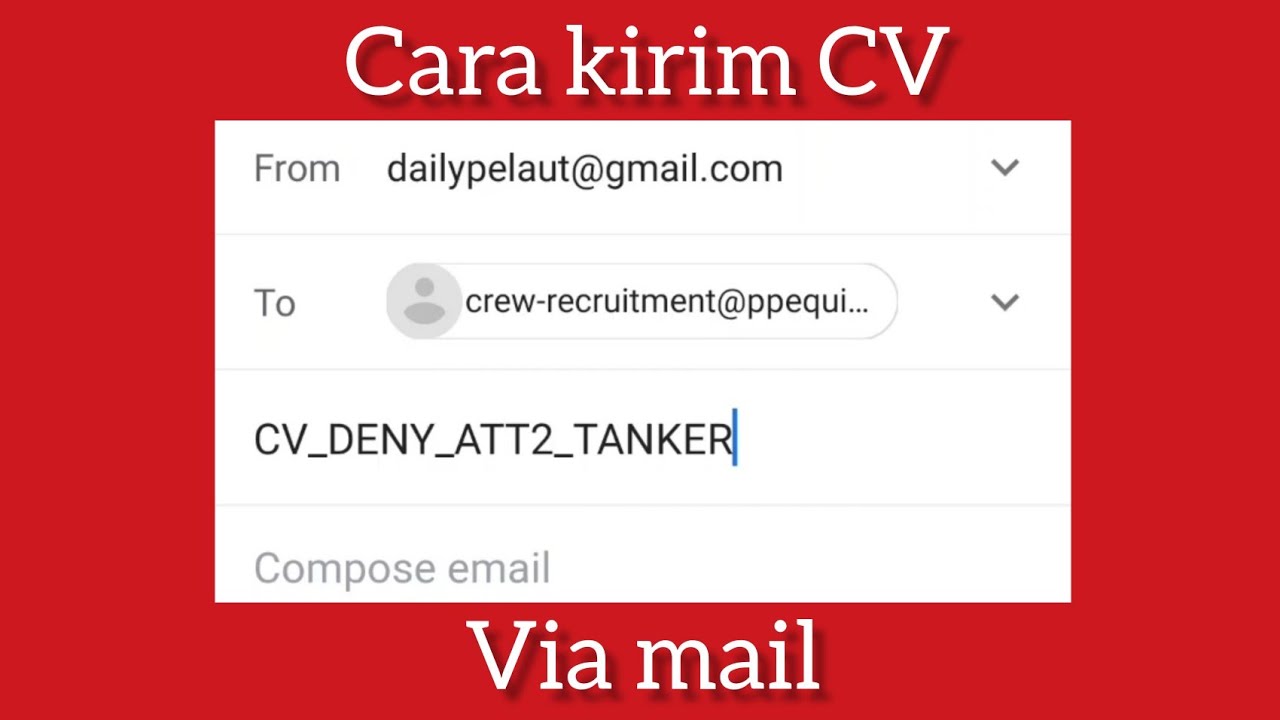 Detail Contoh Cv Lewat Email Nomer 47