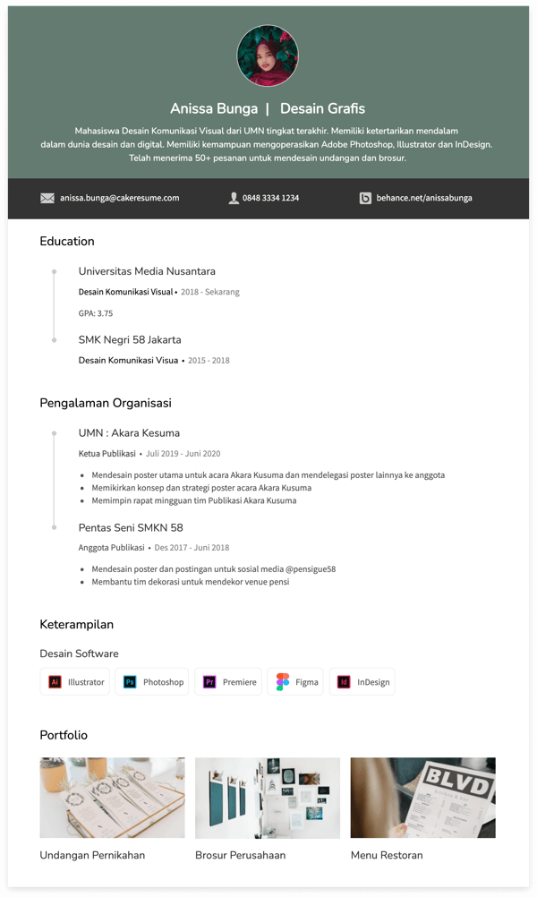 Detail Contoh Cv Magang Mahasiswa Nomer 2