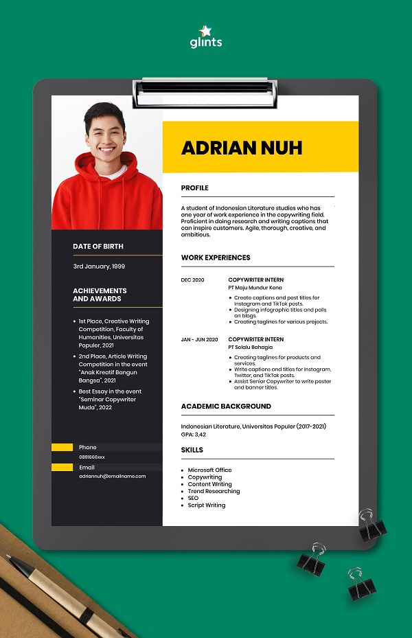 Detail Contoh Cv Mahasiswa Aktif Nomer 43