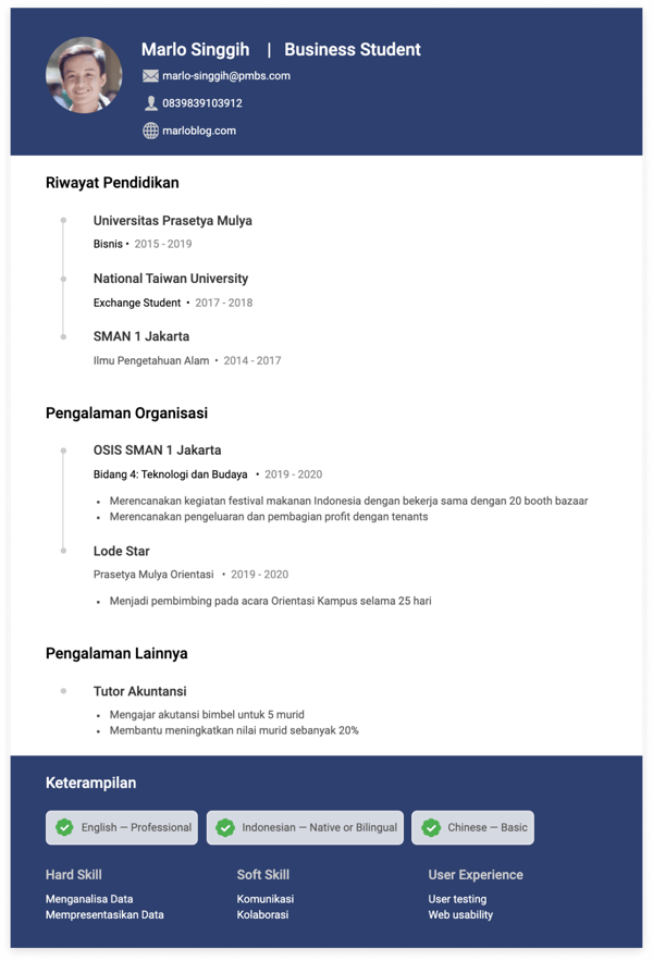 Detail Contoh Cv Masuk Organisasi Nomer 26