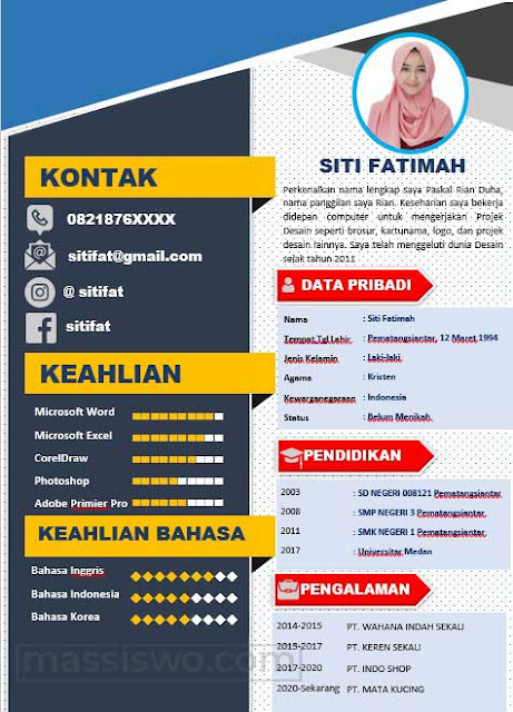 Detail Contoh Cv Menarik 2020 Nomer 38