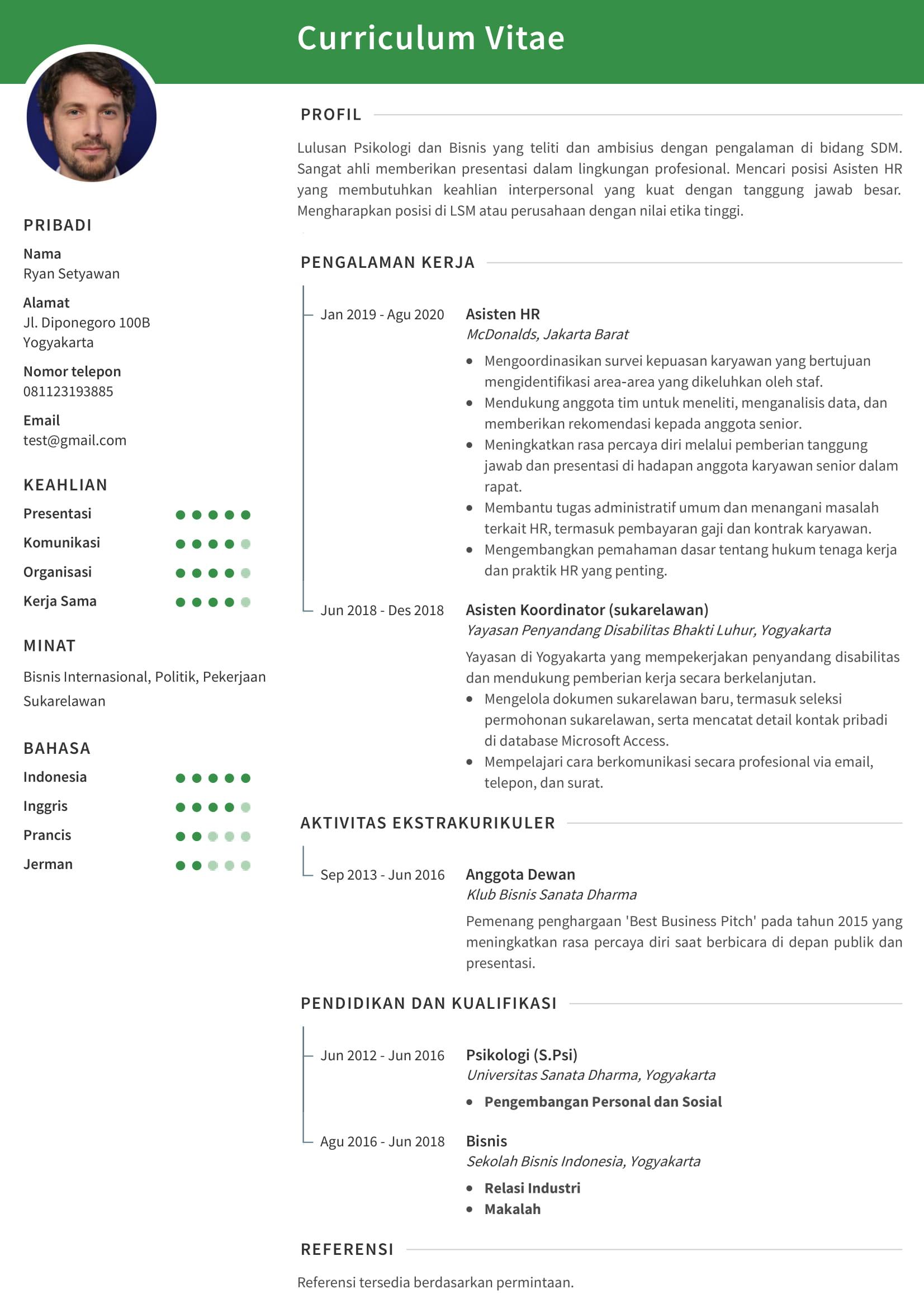 Detail Contoh Cv Part Time Mahasiswa Nomer 22