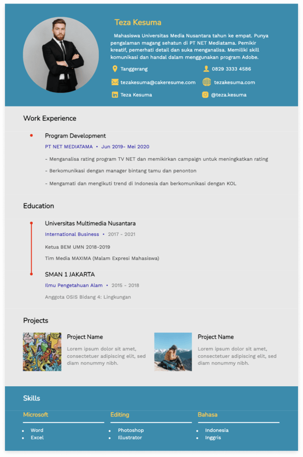 Detail Contoh Cv Part Time Mahasiswa Nomer 35